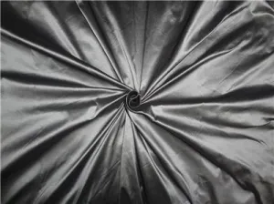 100% Pure Silk Taffeta Fabric Blackish Grey x Ivory colour 54&quot; wide Taf276[1]