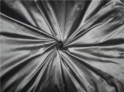 100% Pure Silk Taffeta Fabric Blackish Grey x Ivory colour 54&quot; wide Taf276[1]