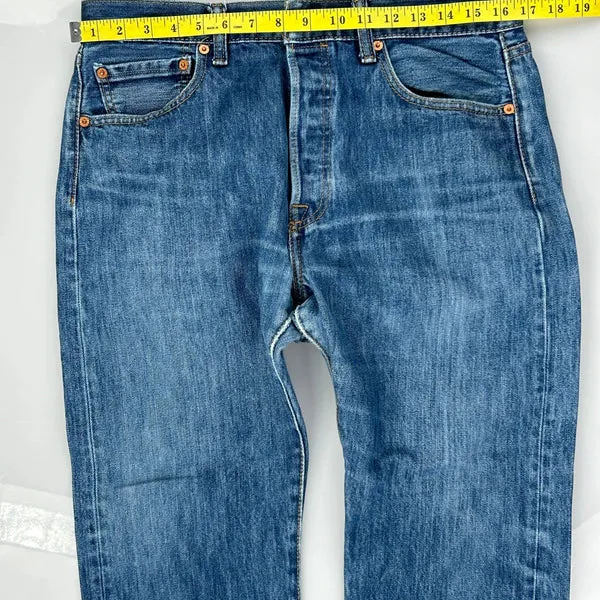 501 Levis Jeans - 33W UK 16 Blue Cotton