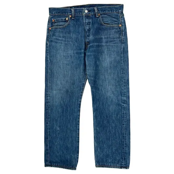 501 Levis Jeans - 33W UK 16 Blue Cotton