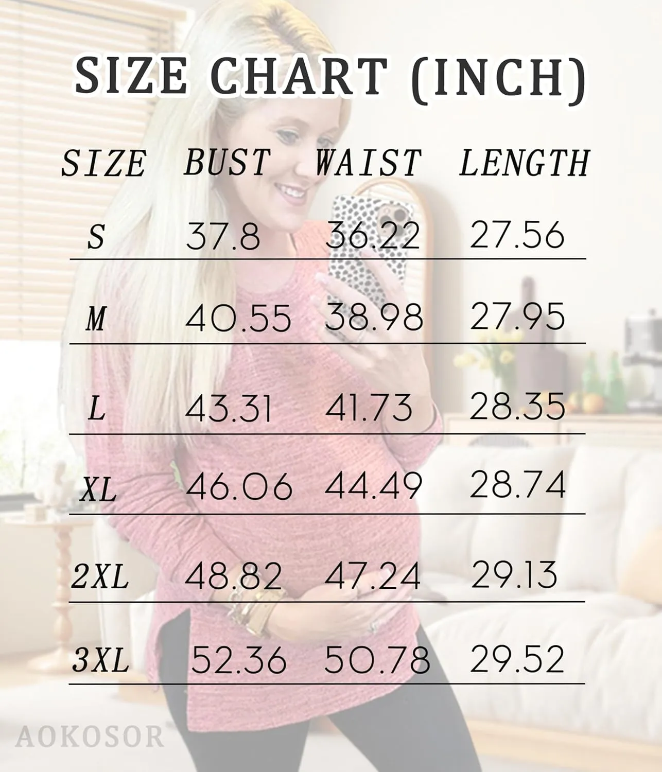 Aokosor Tunic Tops for Women 2025 Long Sleeve Shirts for Leggings Loose Fit Sweaters