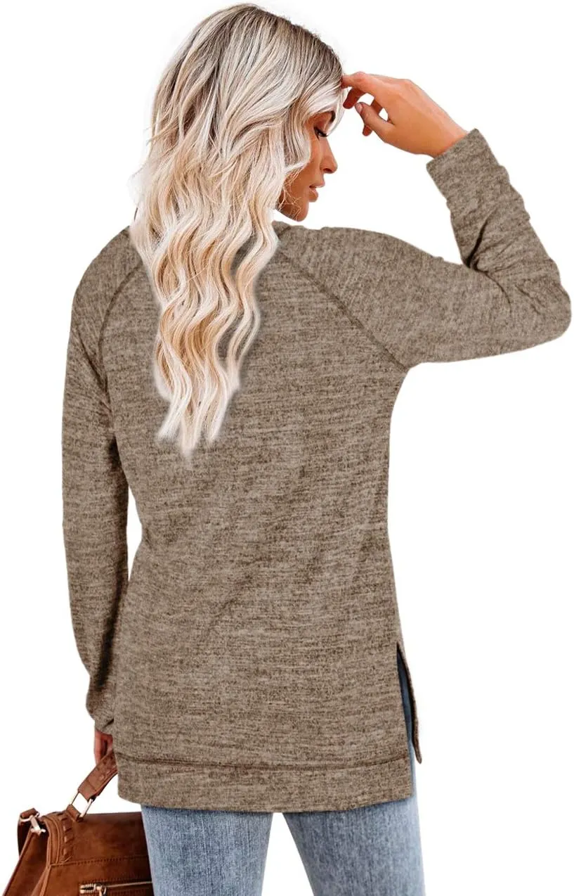 Aokosor Tunic Tops for Women 2025 Long Sleeve Shirts for Leggings Loose Fit Sweaters
