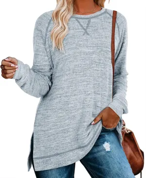 Aokosor Tunic Tops for Women 2025 Long Sleeve Shirts for Leggings Loose Fit Sweaters