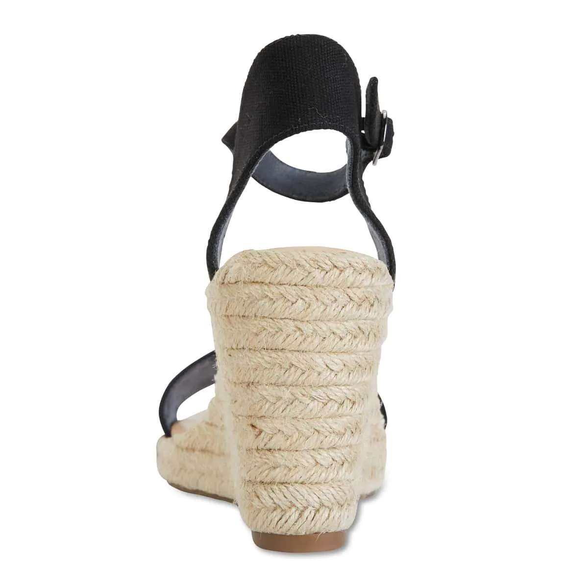 Audrey Espadrille in Black Smooth