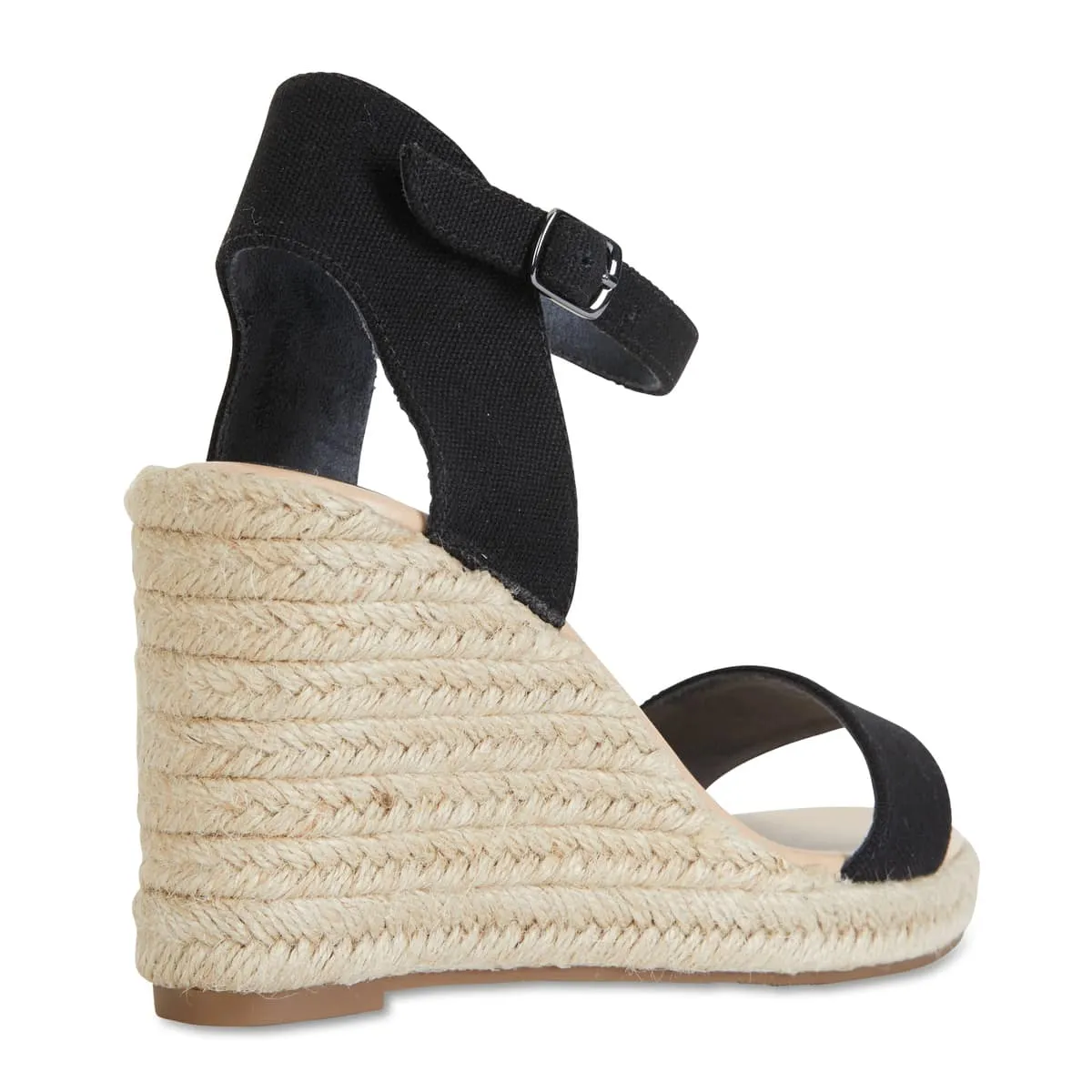 Audrey Espadrille in Black Smooth