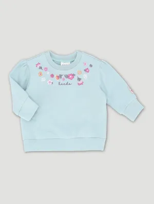 Baby Girls Mint Rainbow Logo Sweat Top