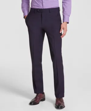Bar Iii Mens Slim fit Dress Pants 30 / 30 Purple Solid Stretch