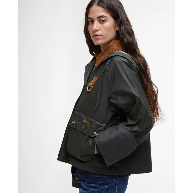 Barbour Erma Ladies Wax Jacket - Archive Olive/Ancient Tartan