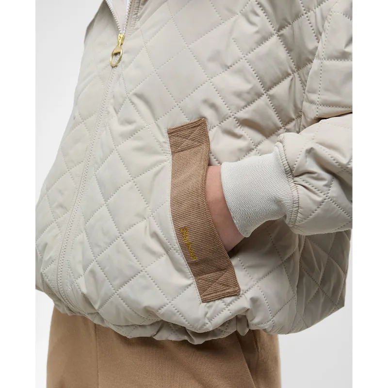 Barbour Maddy Ladies Quilted Jacket - Light Sand/Ancient