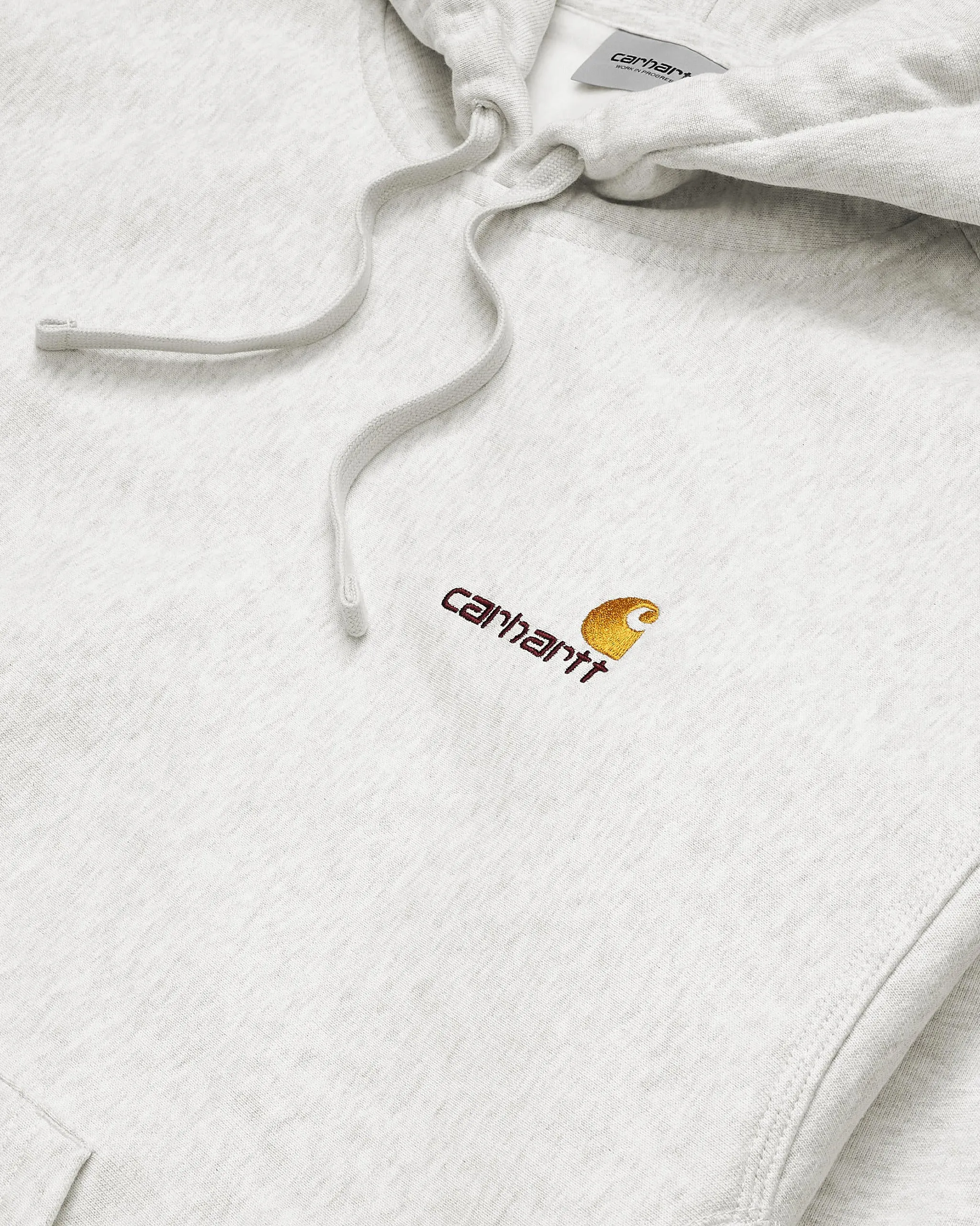 Carhartt WIP Hooded American Script Sweat - Ash Heather