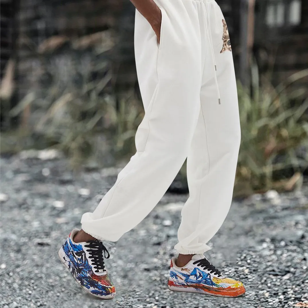 Casual retro street sports sweatpants trousers