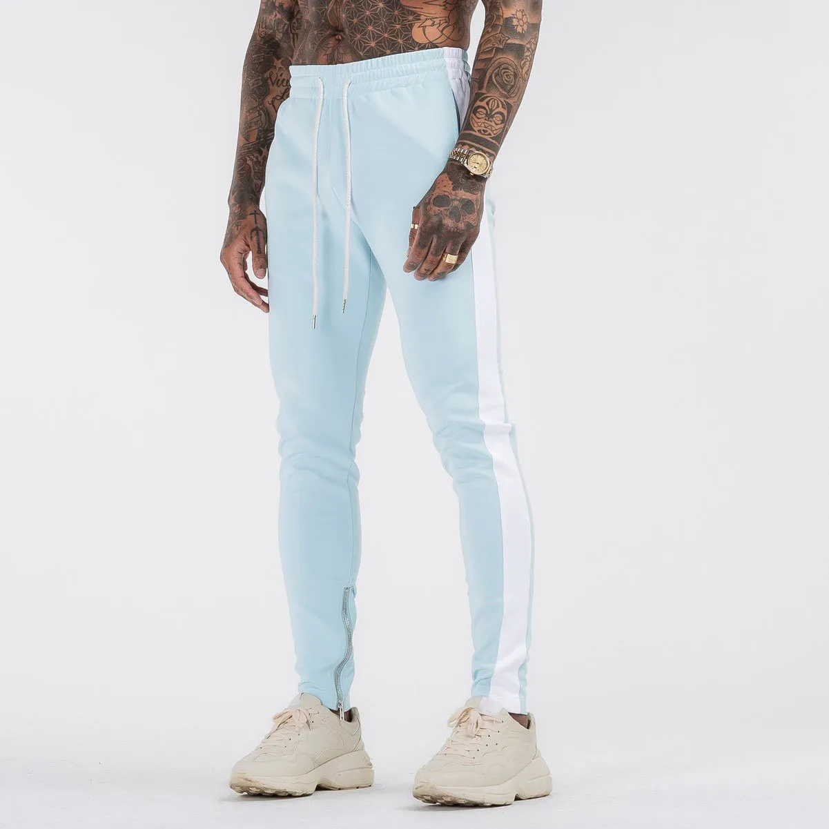 Fashion casual sports color block trousers