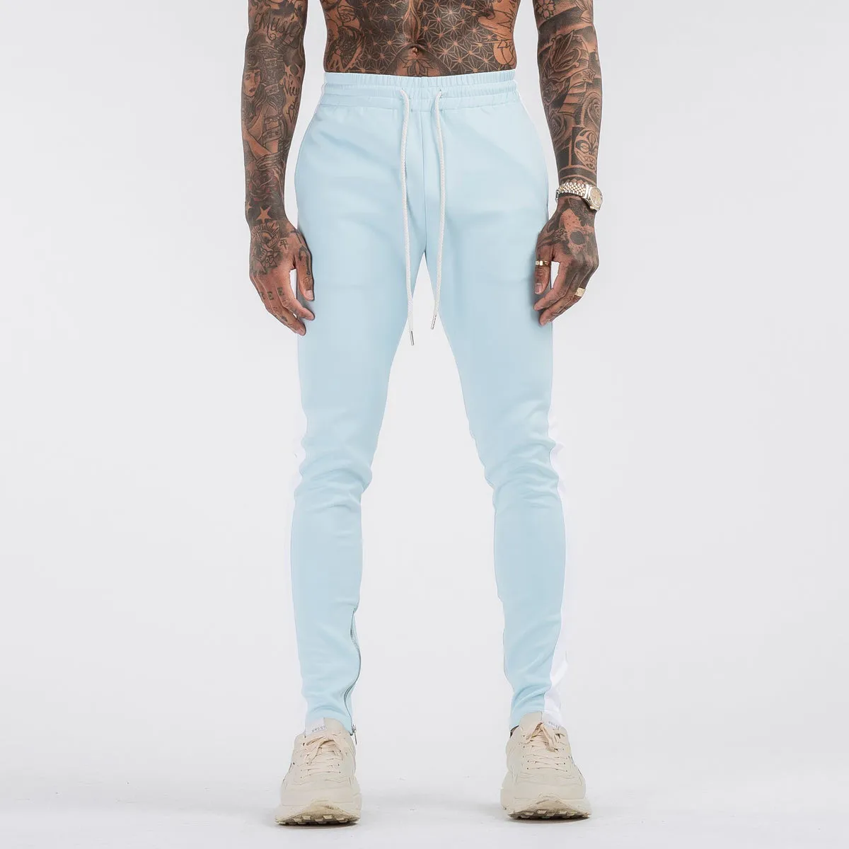 Fashion casual sports color block trousers