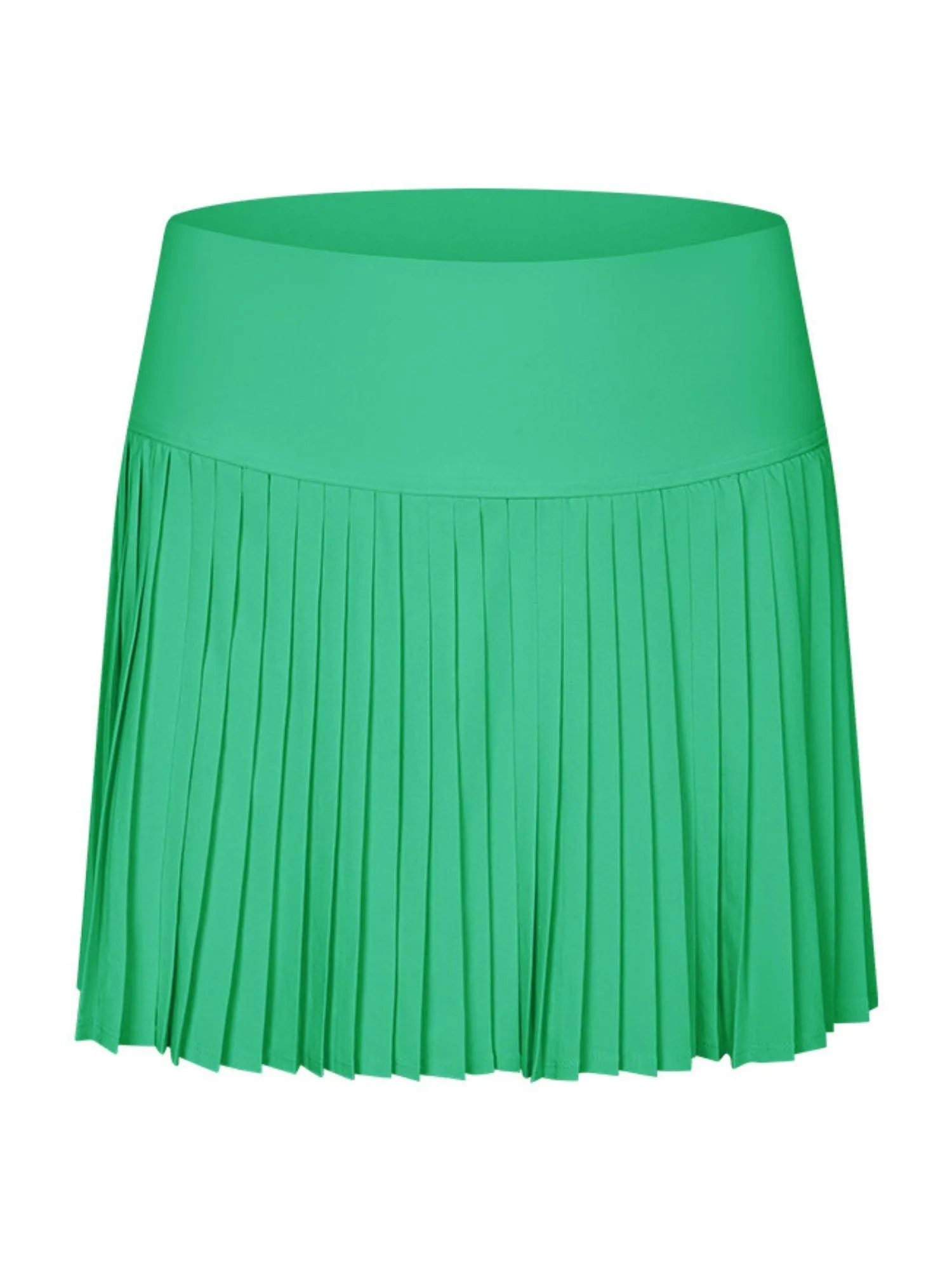 Kelly Green "Maddie" Full Pleat Active Skirt with Pockets in Shorts Liner