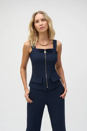 Lux Twill Bustier Fitted Top
