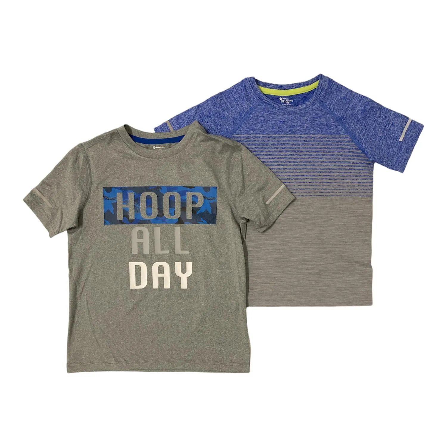 Member's Mark Boy's Moisture Wicking Short Sleeve 2PK Active T-Shirts