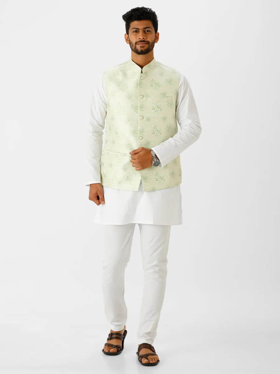 Men Fancy Ethnic Jacket Green