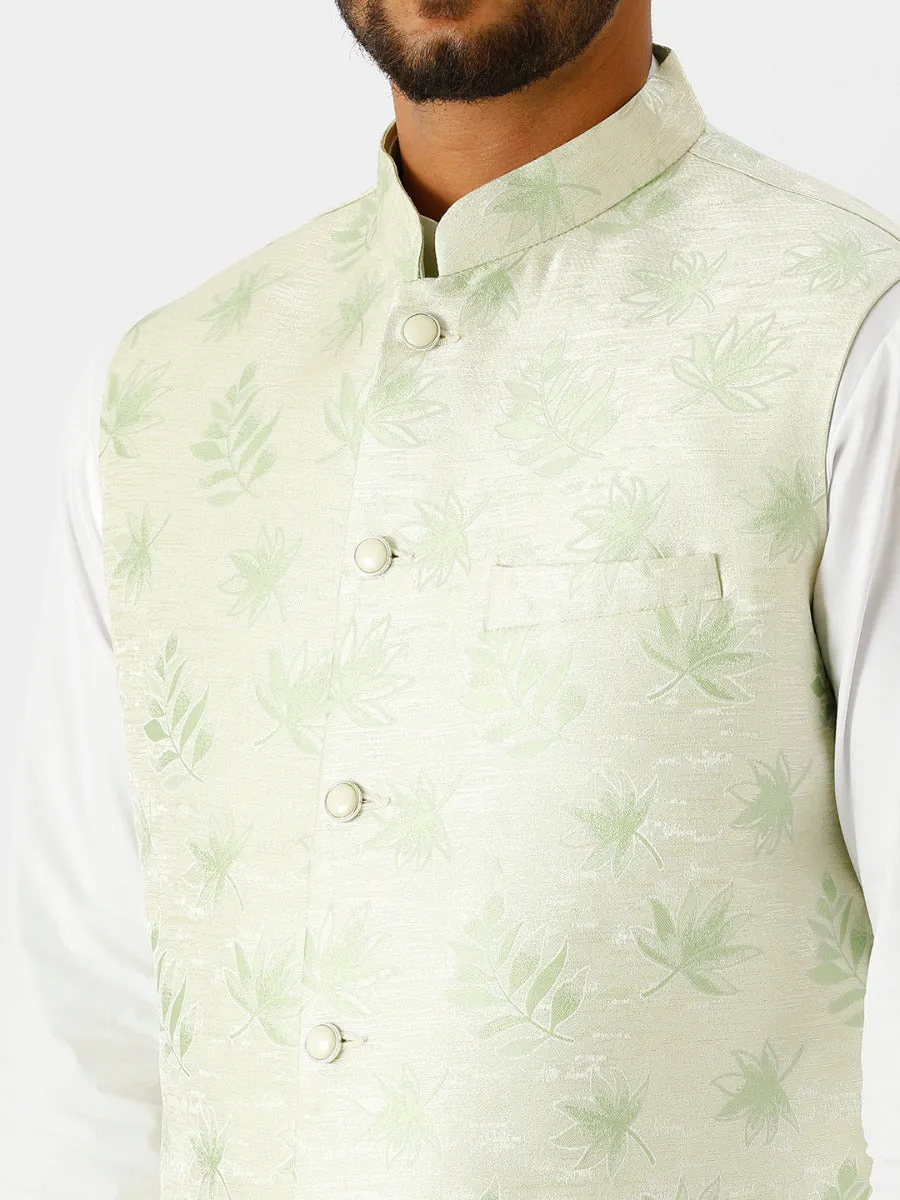 Men Fancy Ethnic Jacket Green
