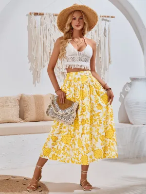 Mila Floral Midi Summer Skirt