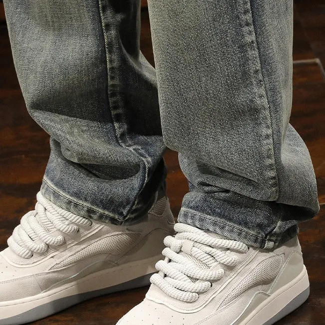 Oversize Denim Trousers Straight Casual P1013