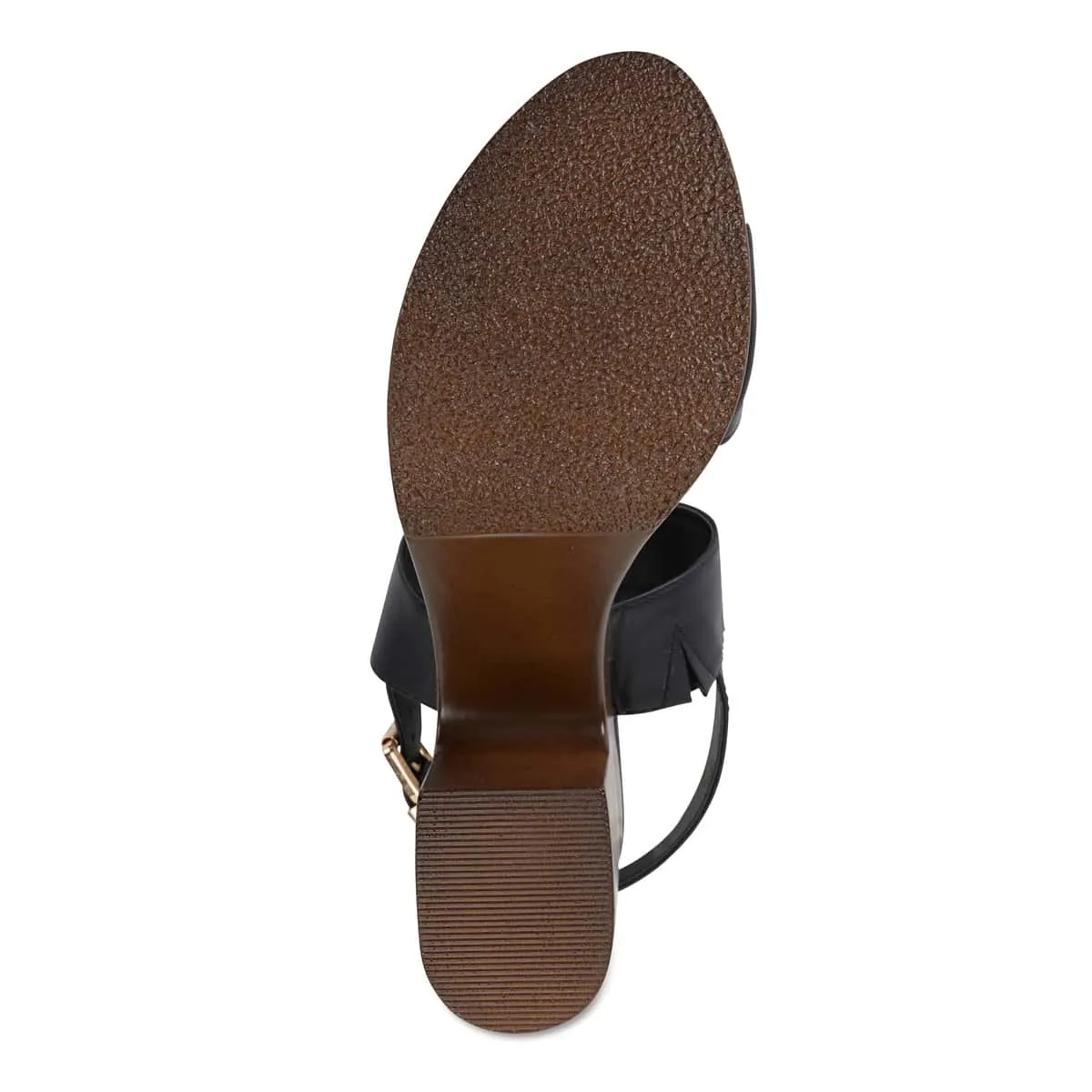 Popeye Heel in Black Smooth