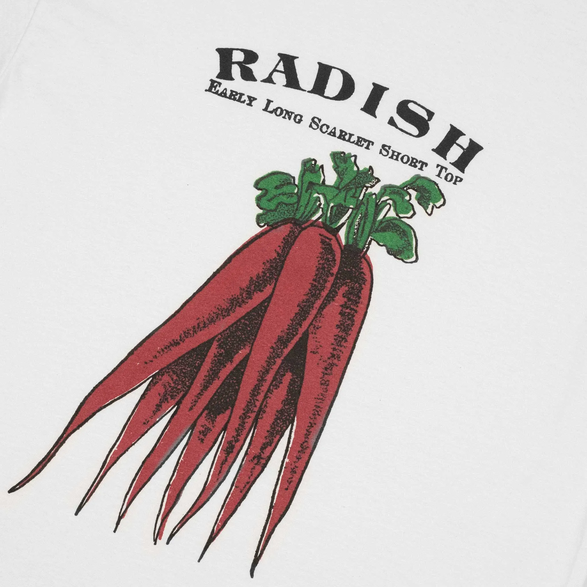 Radish print t-shirt in white cotton