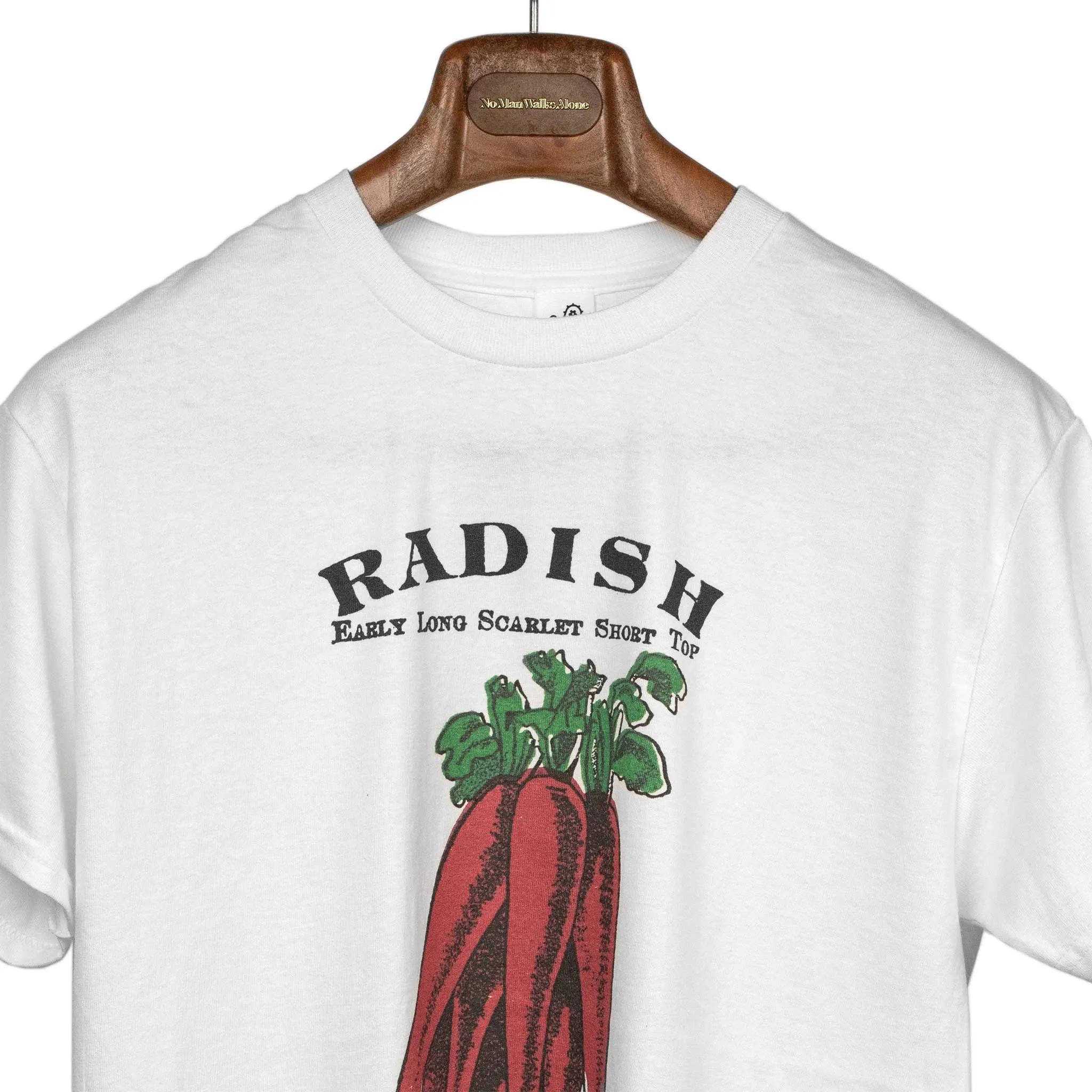 Radish print t-shirt in white cotton