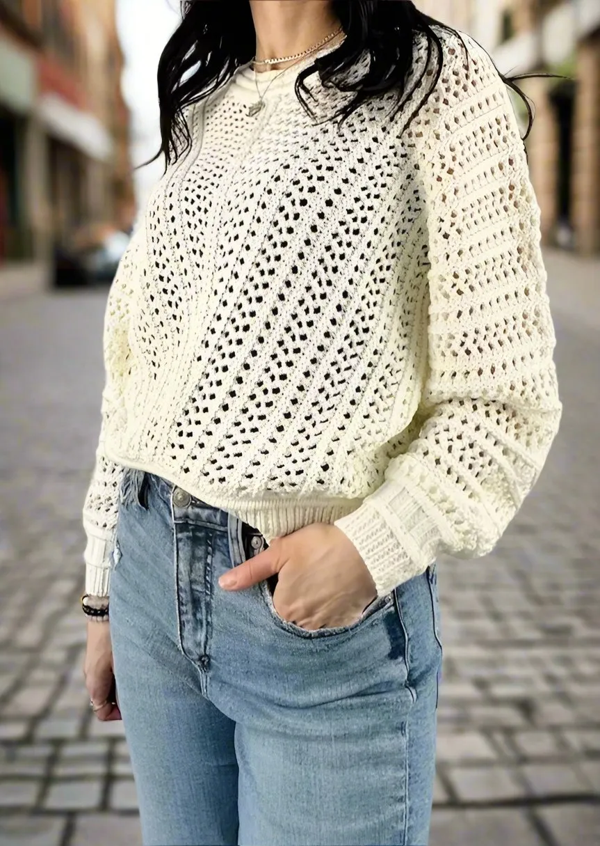 RUNA OPEN STITCH SWEATER