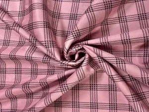 Scuba Suede PLAIDS PRINT Fabric ~59&quot; wide