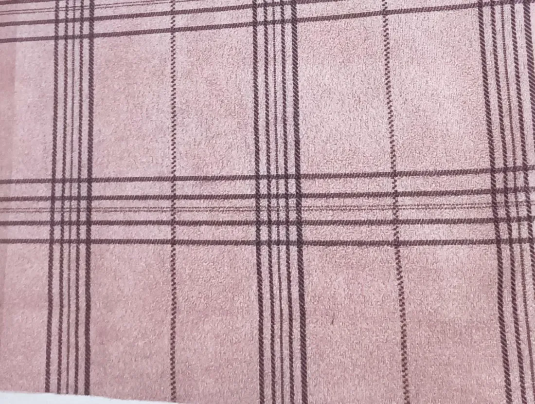 Scuba Suede PLAIDS PRINT Fabric ~59&quot; wide