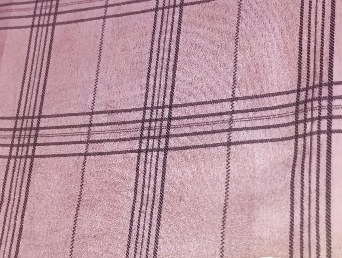 Scuba Suede PLAIDS PRINT Fabric ~59&quot; wide