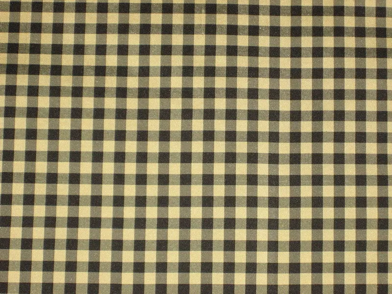 SILK TAFFETA FABRIC Black,Gold &amp; Grey Colour plaids 54&quot; wide