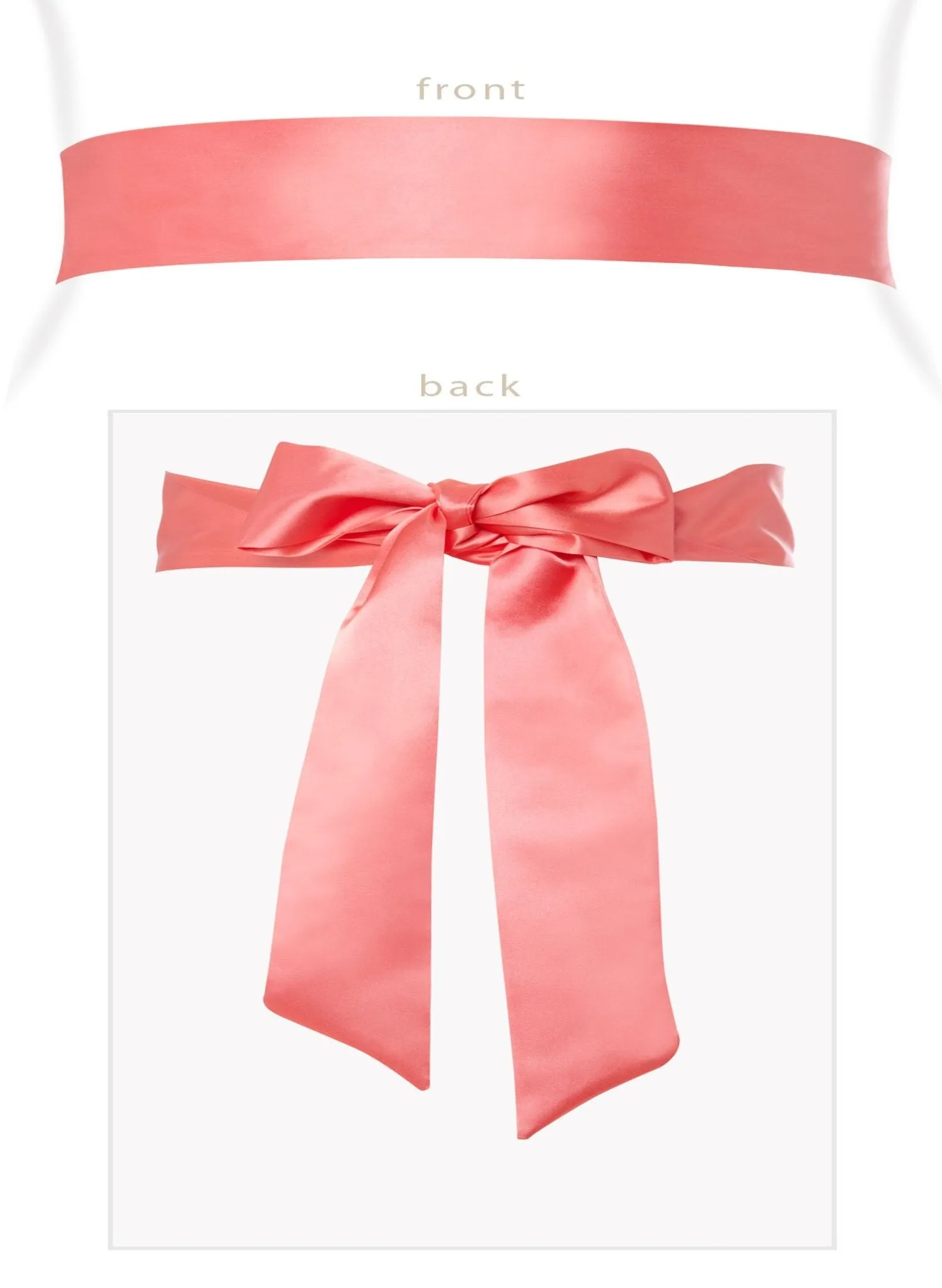 Smooth Satin Sash - Mandarin