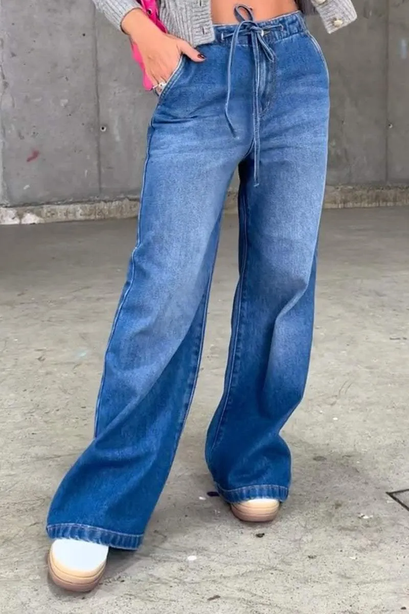 Women's Casual Wide-leg Jeans