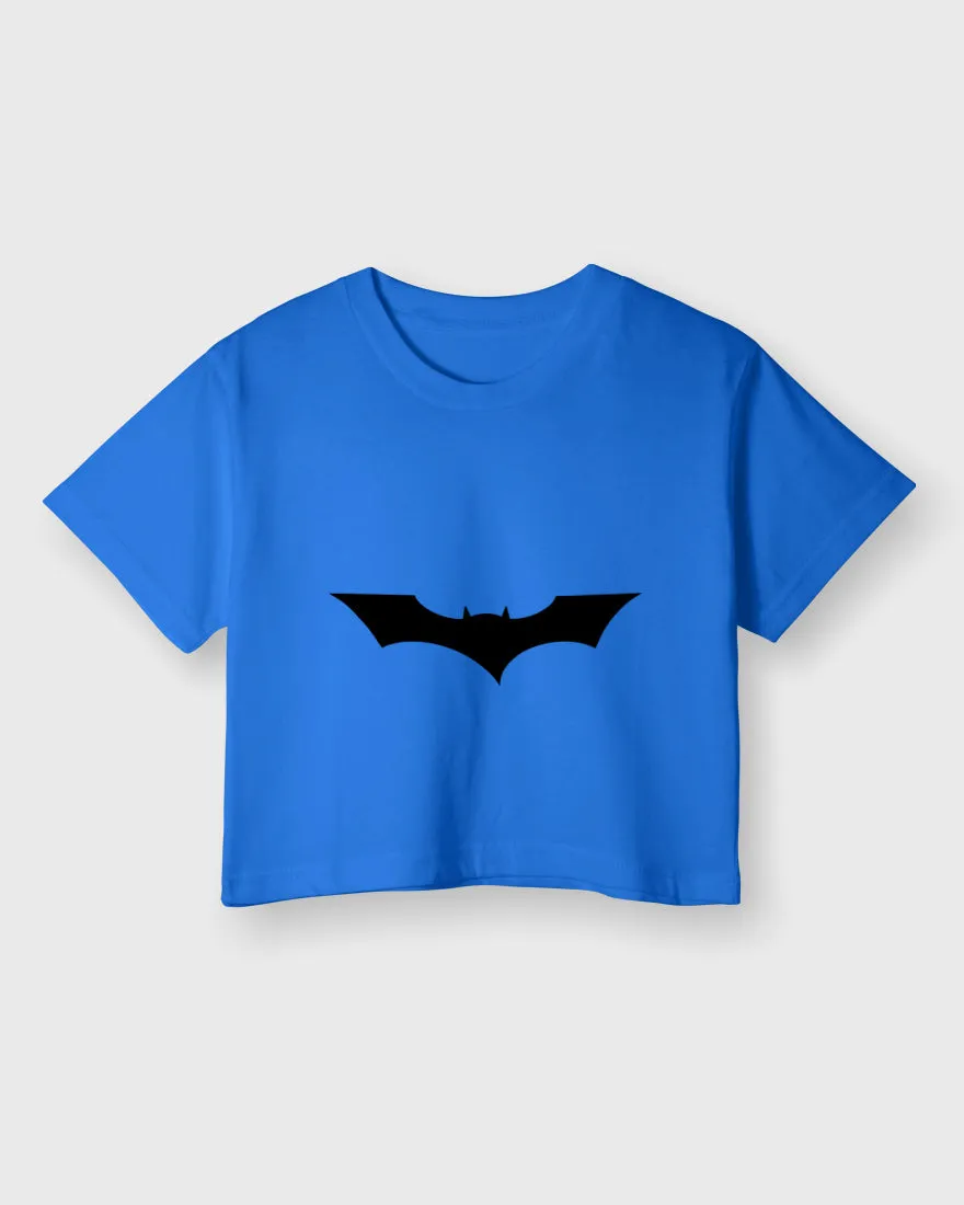 Womens Cropped TShirt Movies Batman Logo